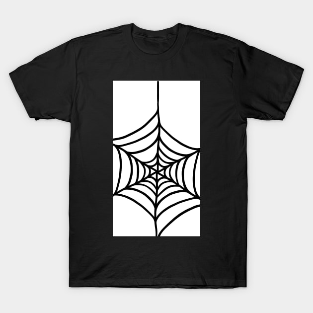 White and Black Spider Web T-Shirt by UndrDesertMoons